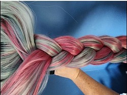 Heat Resistant Rainbow Hair Extensions